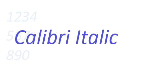 Calibri Italic