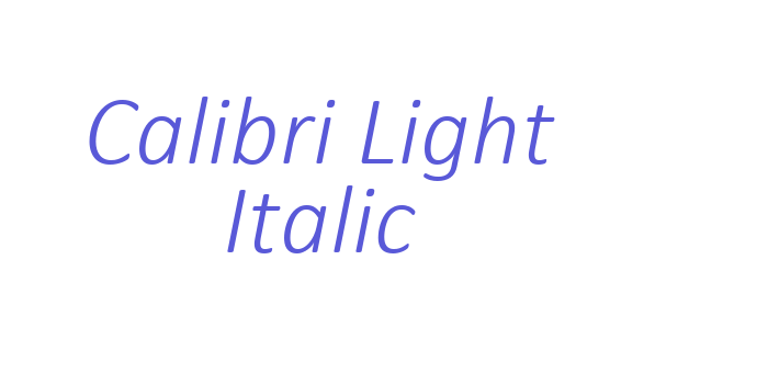 Calibri Light Italic Font Download