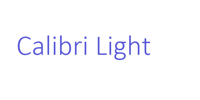 Calibri Light Font