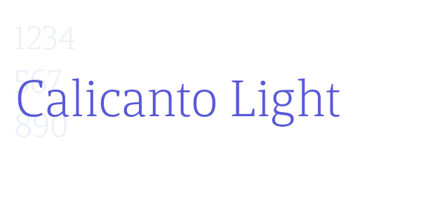 Calicanto Light font free