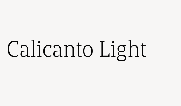 Calicanto Light Font