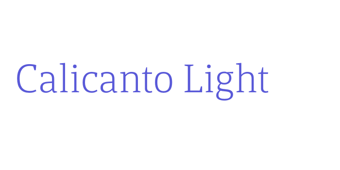 Calicanto Light Font Download