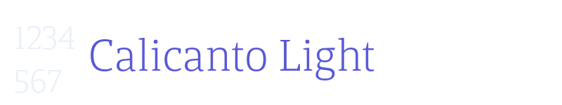 Calicanto Light-related font