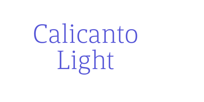 Calicanto Light Font