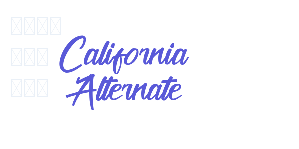 California Alternate font free