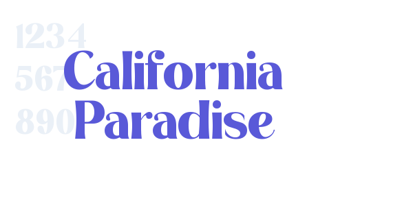 California Paradise font free