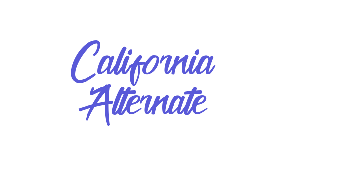 California Alternate Font Download