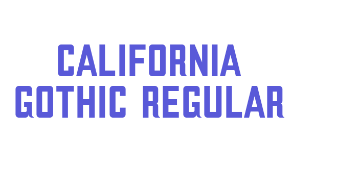 California Gothic Regular Font Download