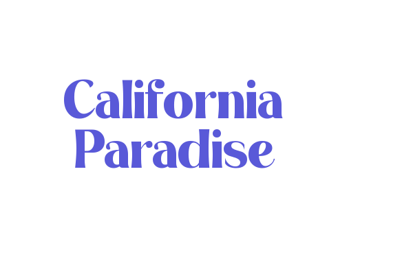 California Paradise Font