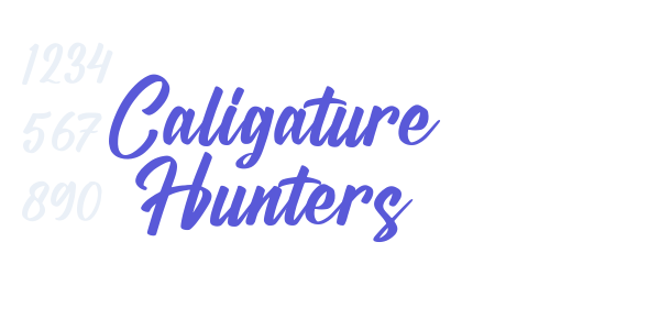 Caligature Hunters font free