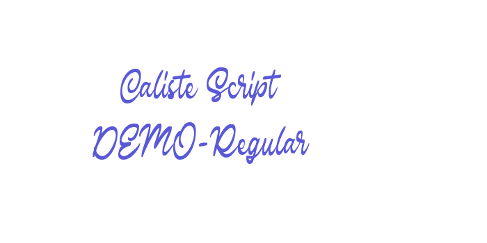 Caliste Script DEMO-Regular Font Download