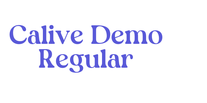 Calive Demo Regular Font Download