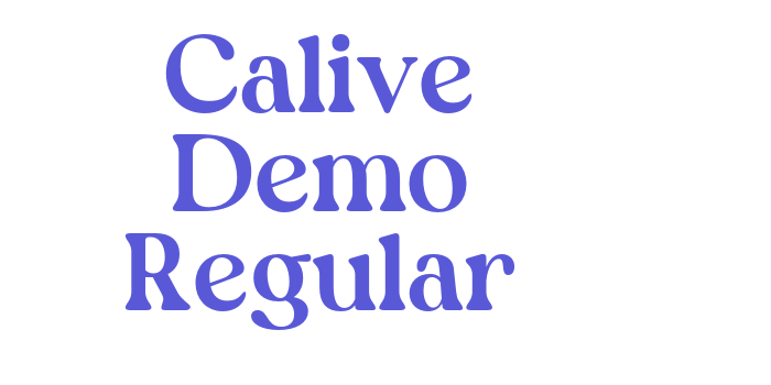 Calive Demo Regular Font