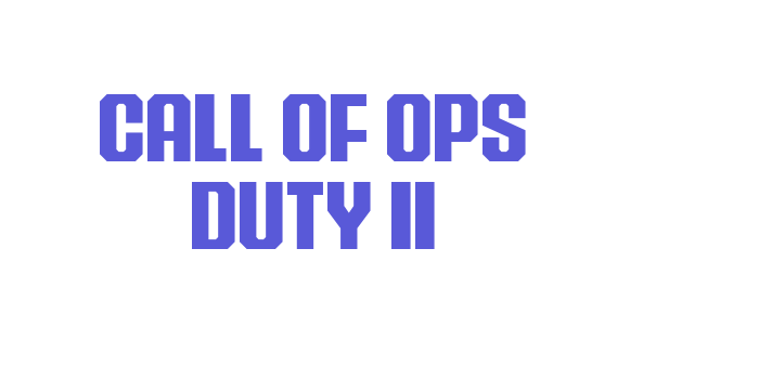 Call of Ops Duty II Font Download