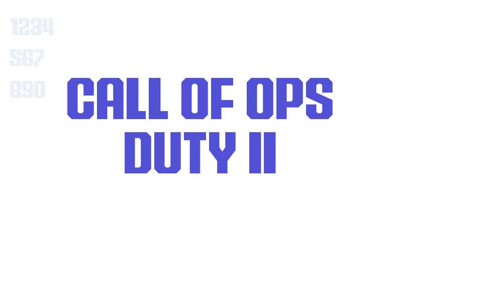 Call of Ops Duty II-font-download