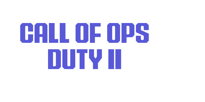 Call of Ops Duty II Font