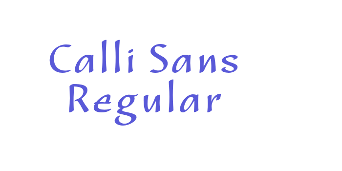 Calli Sans Regular Font Download