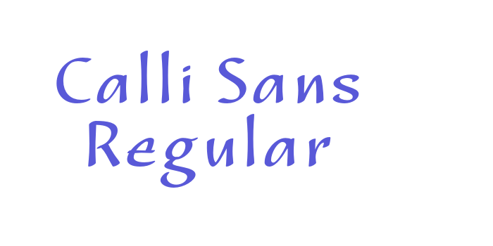 Calli Sans Regular Font