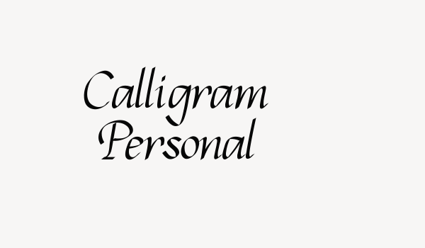 Calligram Personal Font