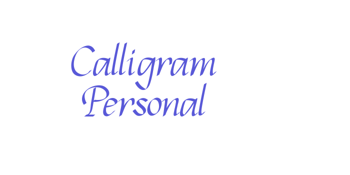 Calligram Personal Font Download