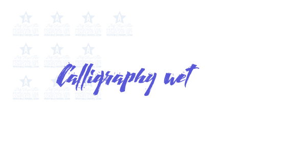 Calligraphy wet font free