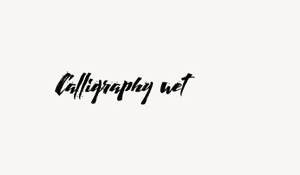 Calligraphy wet Font