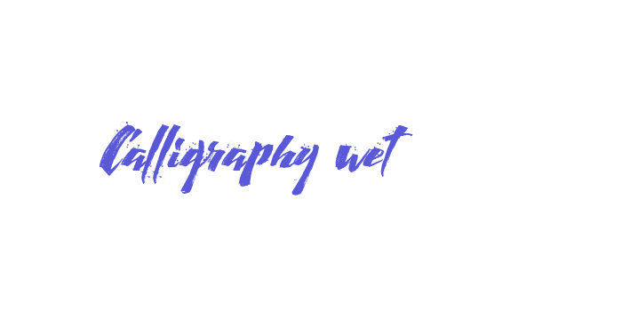 Calligraphy wet Font