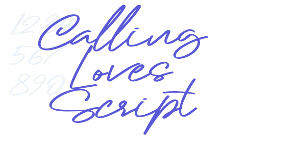 Calling Loves Script font free