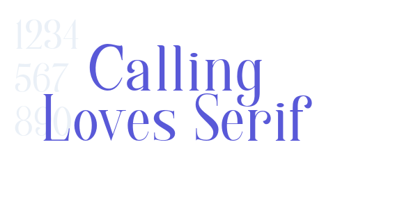 Calling Loves Serif font free