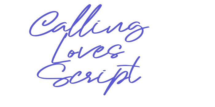 Calling Loves Script Font Download