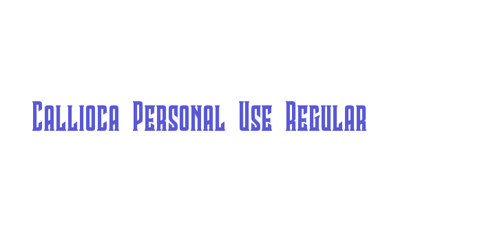 Callioca Personal Use Regular Font Download