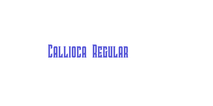 Callioca Regular Font Download