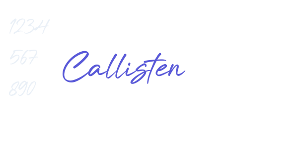 Callisten font free