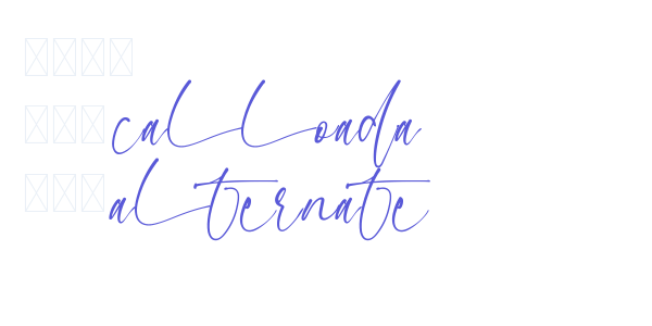 Calloada Alternate font free