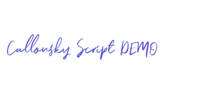 Callonsky Script DEMO Font Download