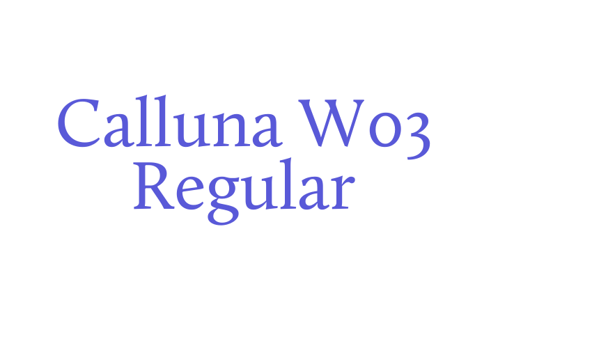 Calluna W03 Regular Font Download