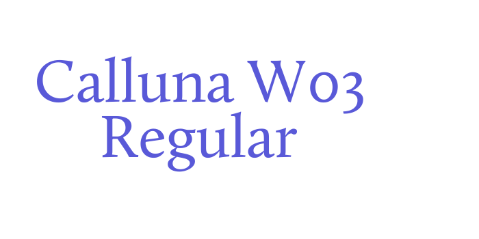 Calluna W03 Regular Font Download