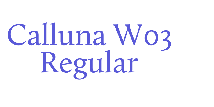 Calluna W03 Regular Font