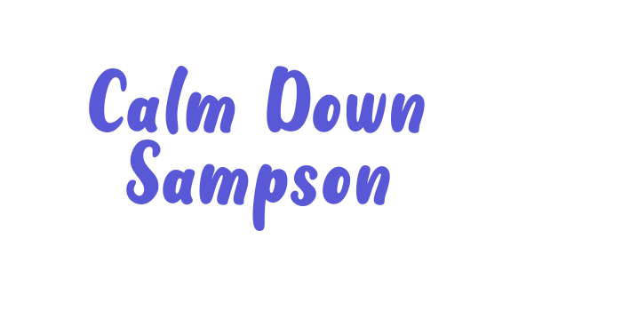 Calm Down Sampson Font Download