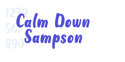 Calm Down Sampson-font-download
