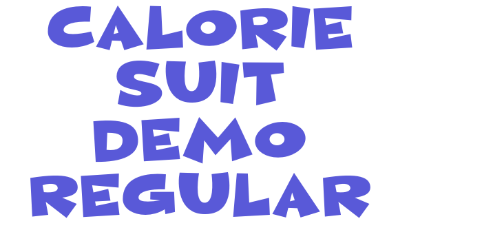 Calorie Suit DEMO Regular Font Download