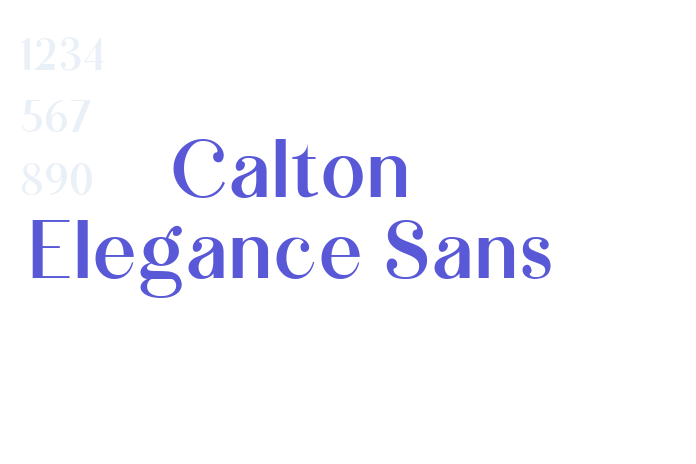 Calton Elegance Sans font free