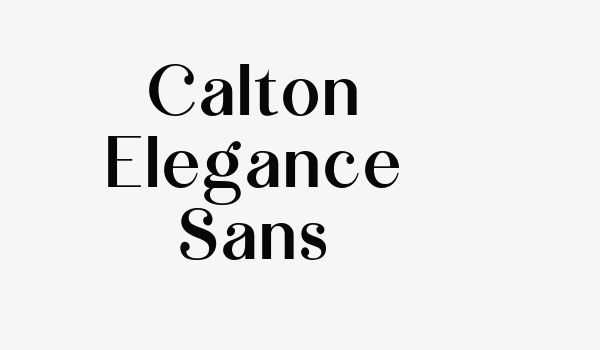 Calton Elegance Sans Font