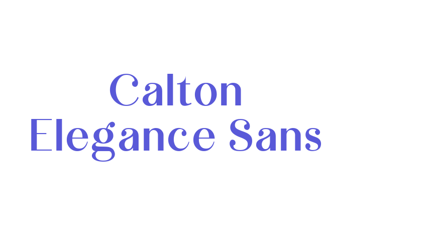 Calton Elegance Sans Font