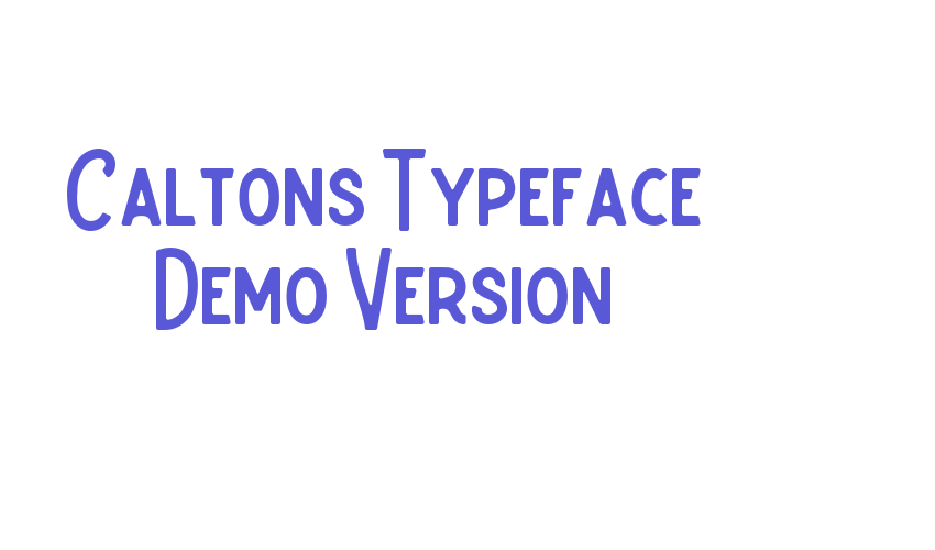 Caltons Typeface Demo Version Font