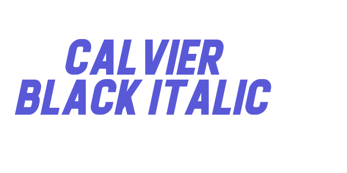 Calvier Black Italic Font Download