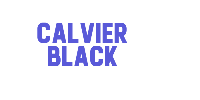 Calvier Black Font Download