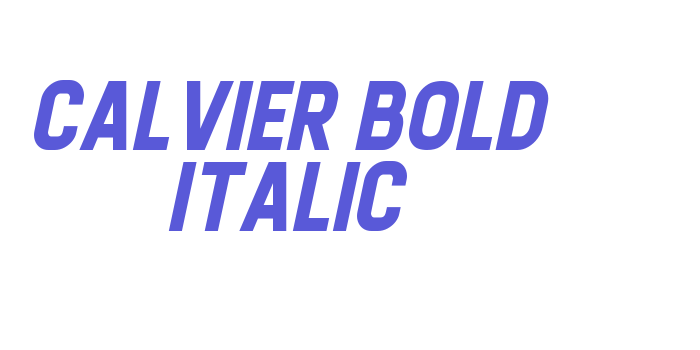 Calvier Bold Italic Font Download