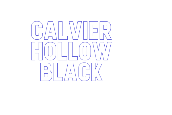 Calvier Hollow Black Font