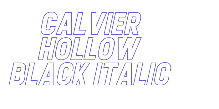 Download Calvier Hollow Black Italic Font